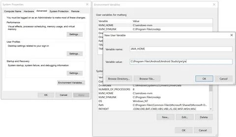 Android home environment variable