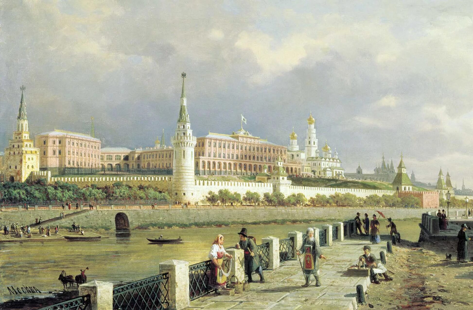 Кремль Москва 19 век. Белокаменный Кремль Васнецов. Белый Кремль Москва.