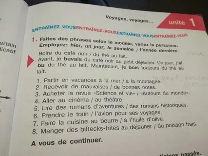 Faites des phrases