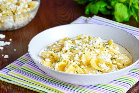 Макароны с творожным сыром рецепт