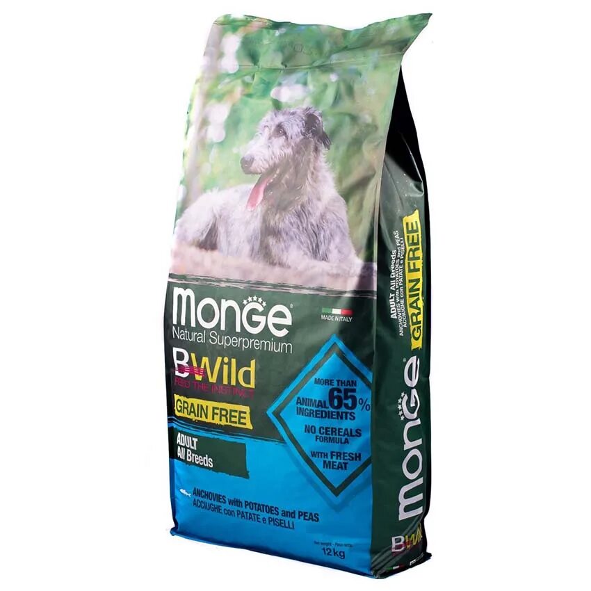 Monge корм для собак 12 кг. Корм для собак Bwild Monge 12 кг. Monge Bwild для щенков 12 кг. Монж Bwild для собак.