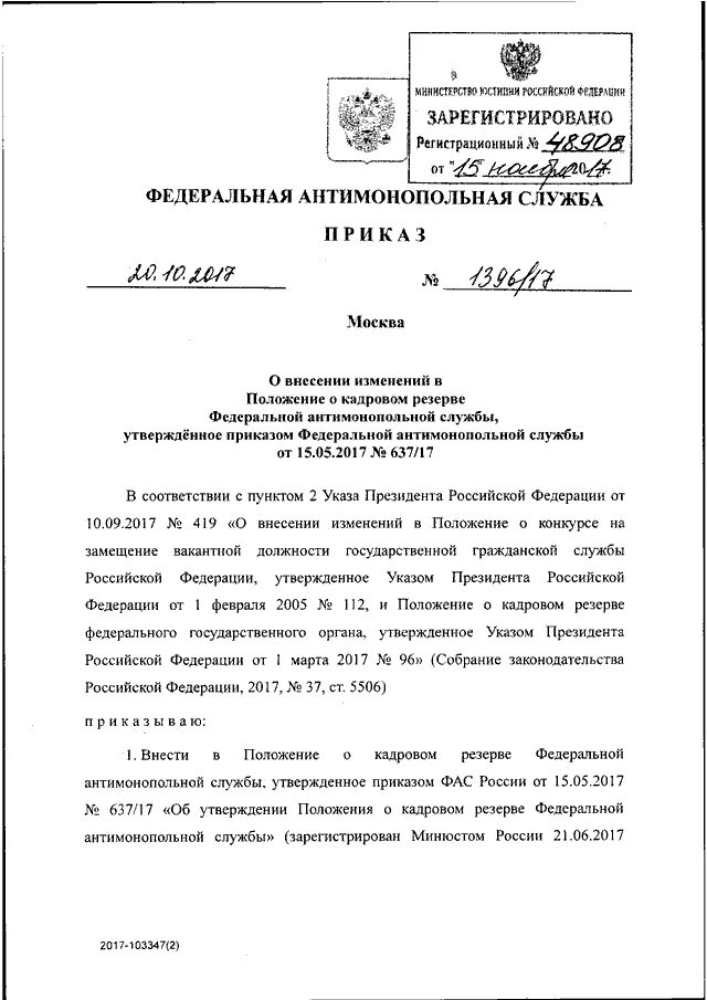 Положение о федеральном резерве. Об утверждении положения о федеральной антимонопольной службе. приказ федеральной службы. положение о кадровом резерве.