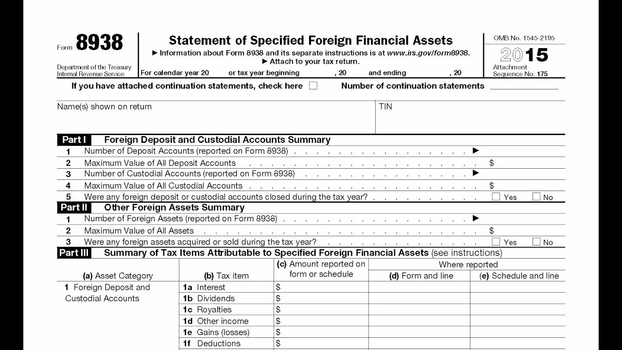8938. Форма 8938. form 1040&amp;8938. financial report forms. форма fincen 105 образец заполнения.