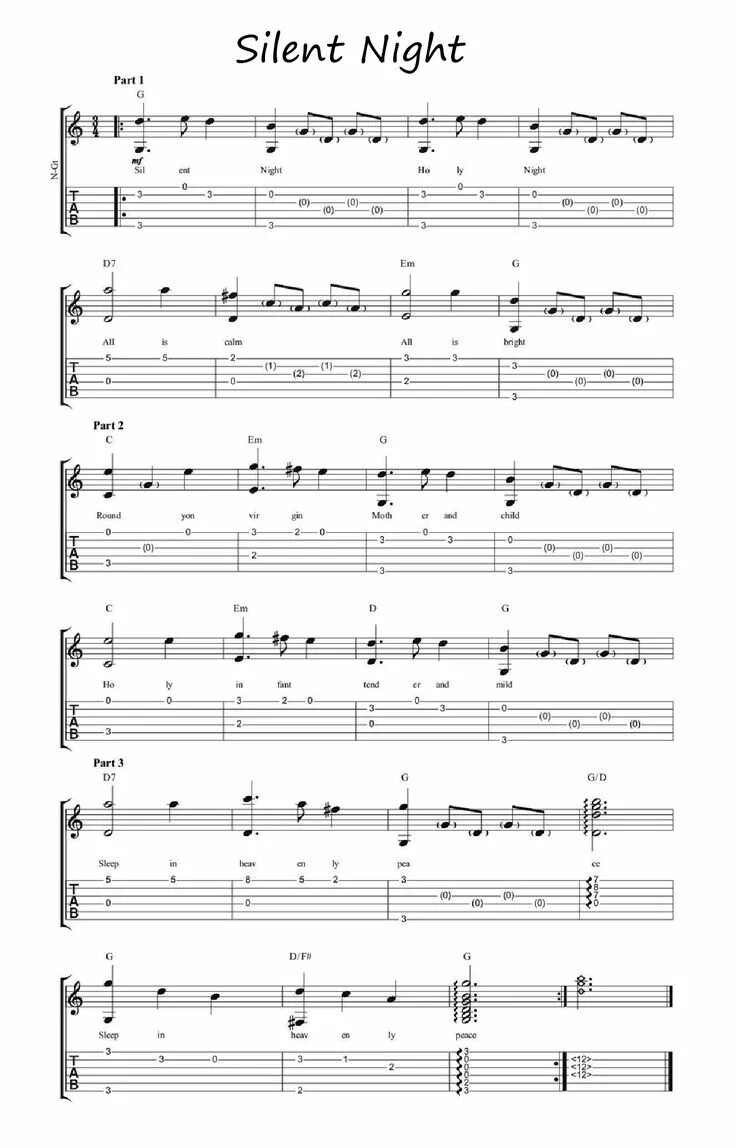 Тихая ночь гитара. Тихая ночь для гитар. silent night tab флейта. trelis explore night tabs.