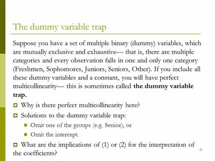 Dummy variable
