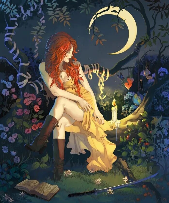 Лесная ведунья книга 2. Ведьма с рыжими волосами. Рыжая ведьма арт. Волшебница фэнтези с рыжими волосами. Рыжая девушка ведьма.