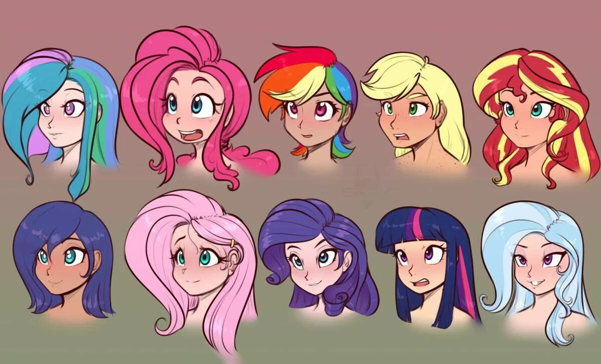 My little Pony хуманизация. MLP Mane 6 humanization.