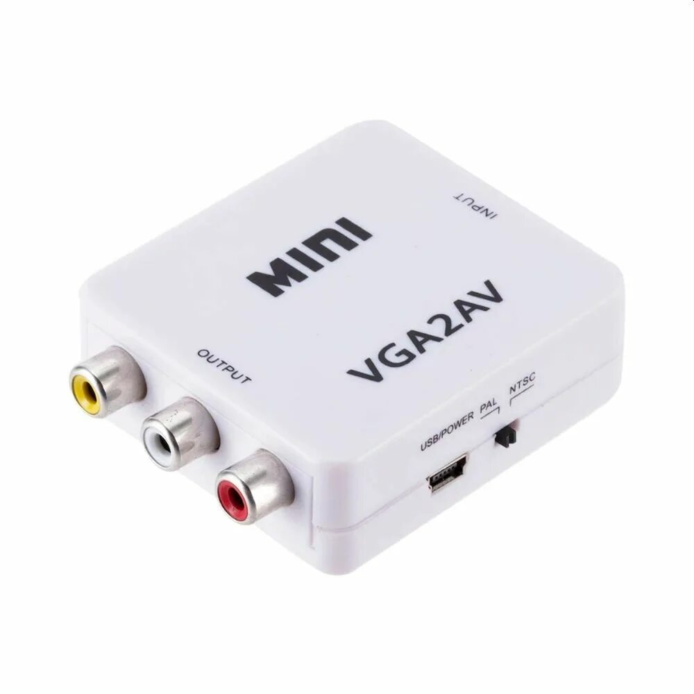 Av converter. Адаптер Converter av(3rca) to VGA 1080p. VGA 3 RCA адаптер. Преобразователь av в VGA переходник конвертер. Переходник VGA на тюльпан.