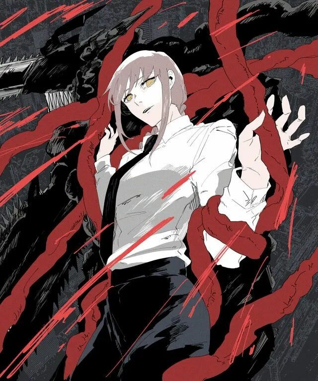 Макима демон чего. Makima shihai. chainsaw man персонаж - makima. макима человек бензопила. макима человек бензопила арты.
