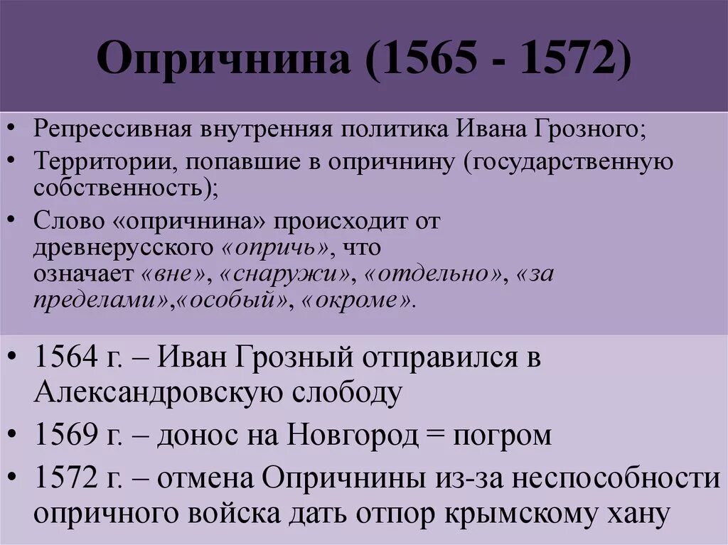 Политика Ивана Грозного 1565-1572. 1565—1572 — Опричнина Ивана Грозного. Опричнина Ивана 4 Грозного 1565-1572 кратко.