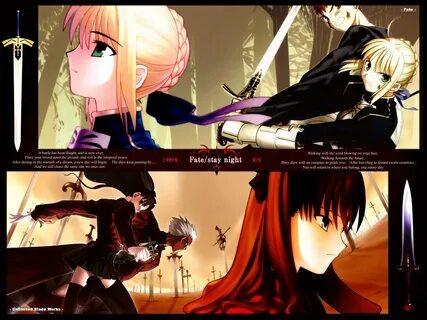 Saber anime girls fate stay night tohsaka rin emiya shirou fate.