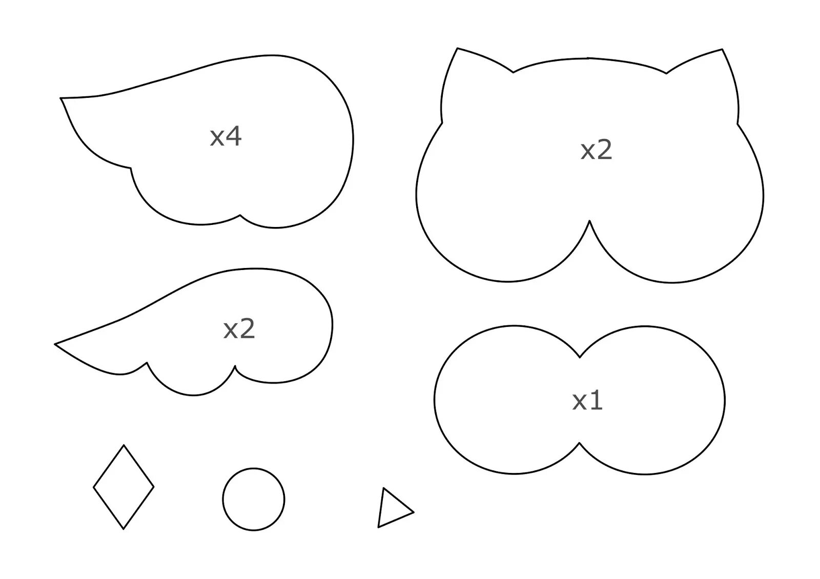 Сова из фетра шаблон. Совушка из фетра выкройка. Выкройка Совушки из фетра. Шаблоны для поделок из фоамирана. Выкройка лапок