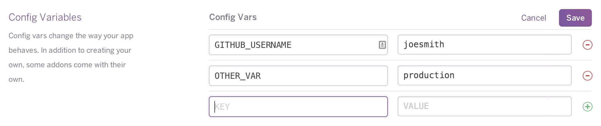 Reveal config vars Heroku. Config FLD vars перевод.