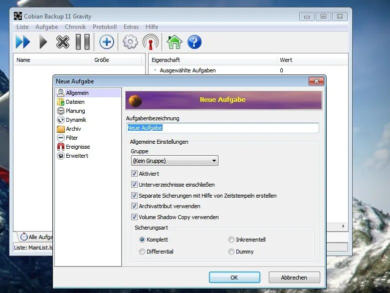 Gravity backup. Cobian backup.