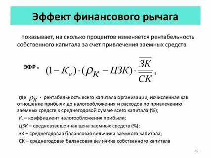 Уровень финансового левериджа