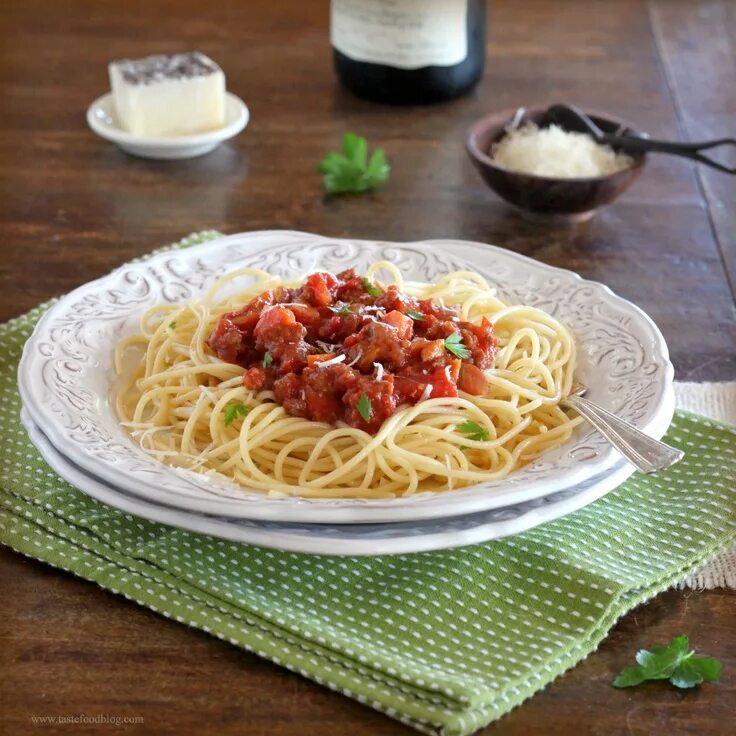 Best Bolognese Sauce. Meat sauce slow simmered to flavorful perfection! Recipe B