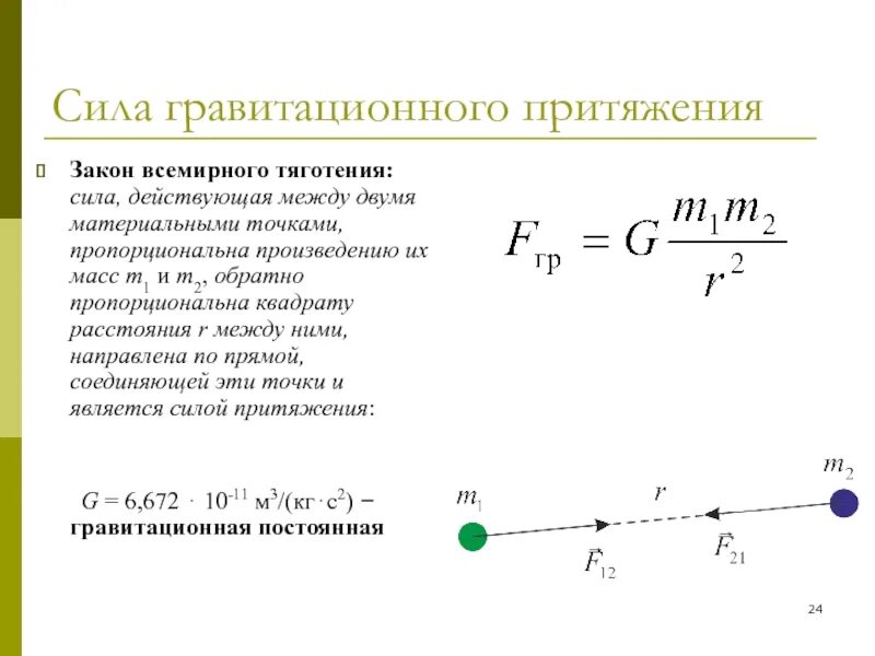 Как изменится сила тяготения между телами. Закон Всемирного тяготения для двух материальных точек. Закон гравитационного взаимодействия двух материальных точек. Гравитационная сила закон Всемирного тяготения. Сила гравитационного притяжения между двумя.