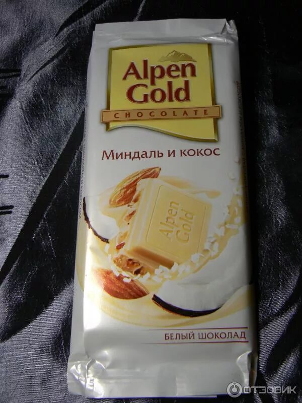 Альпен гольд белый шоколад фото Шоколад Alpen Gold белый с миндалём и кокосовой стружкой 85г купить в Екатерин