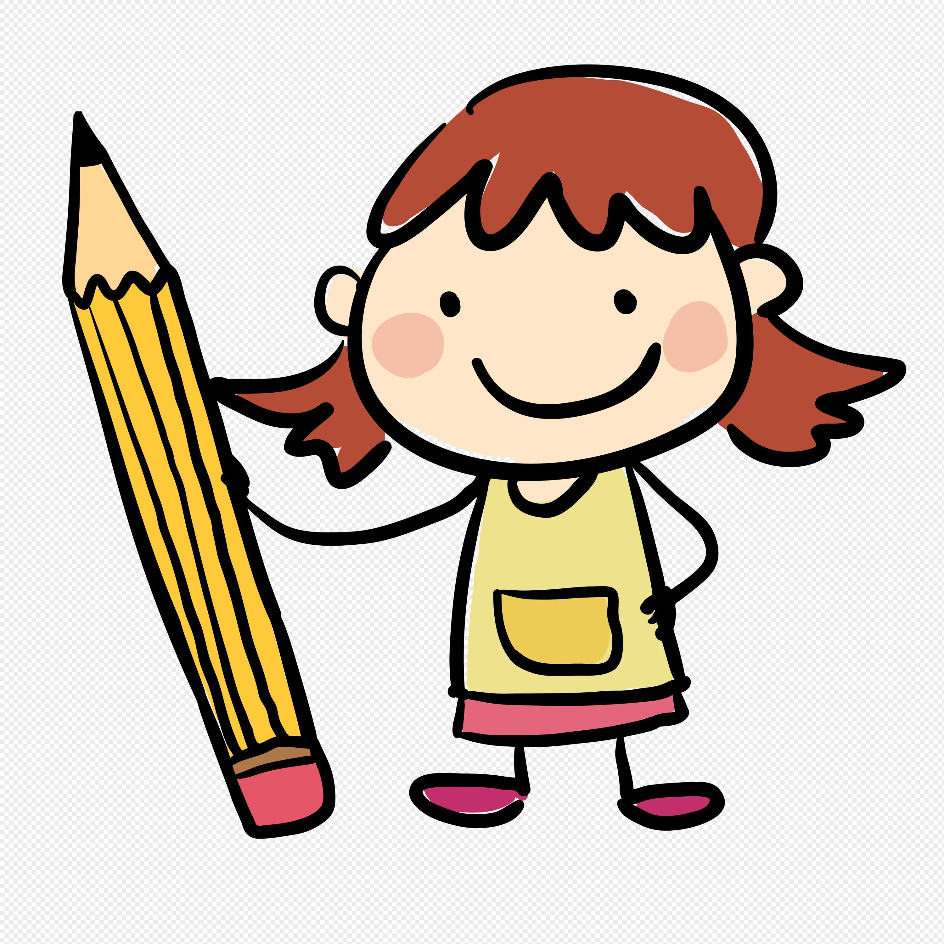 Девочка с кисточкой мультяшная. Карандаш кисточка для детей. Мальчик карандашом. Ребенок с кисточкой.