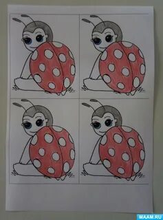 Рисование божья коровка старшая