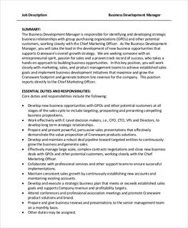 Managers job description