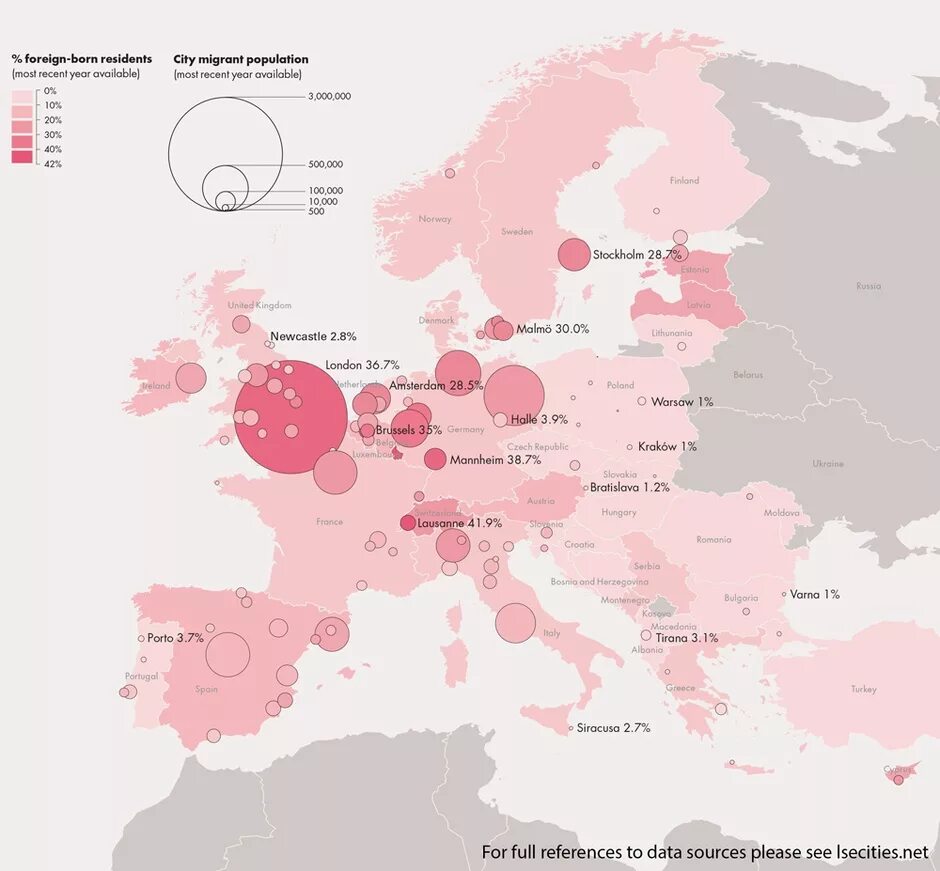 Foreign born. Europe by migrant population. Migrants in Europe on Map percentage. World Cities by Foreign born population. City population country