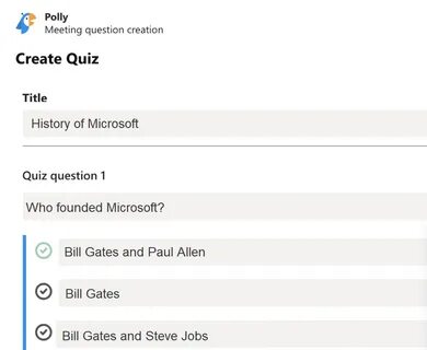 Poll quiz