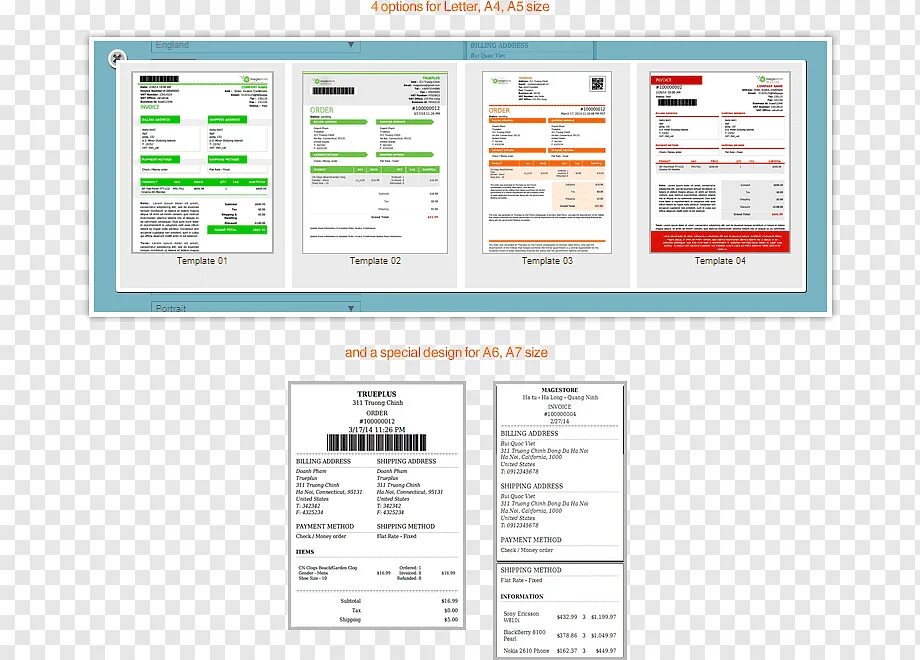 Template system