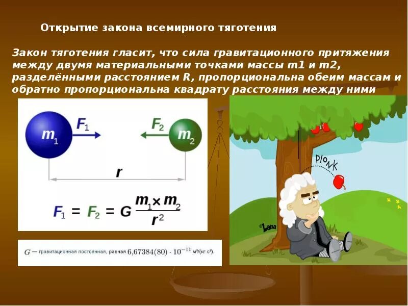 Закон физики тело. Закон Всемирного притяжения Ньютона. Теория гравитации Ньютона. Исаак Ньютон сила притяжения. Закон тяготения Ньютона для детей.