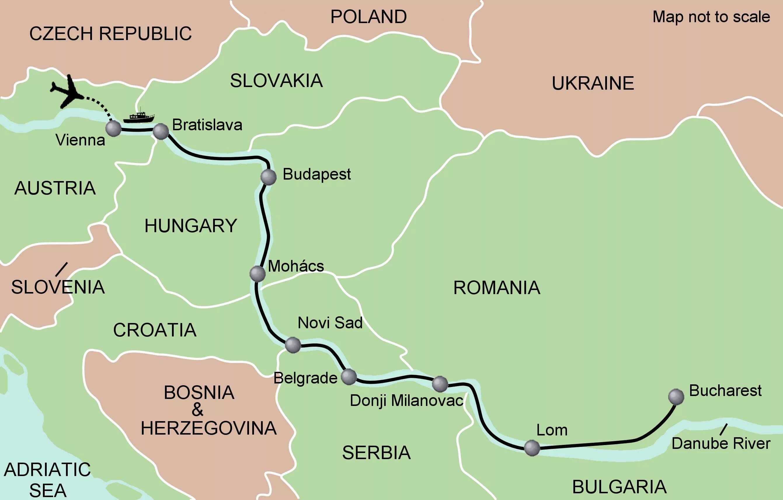 Страны через которые протекает дунай. Река Дунай на карте. Устье реки Дунай на карте Европы. Протяженность реки Дунай на карте.