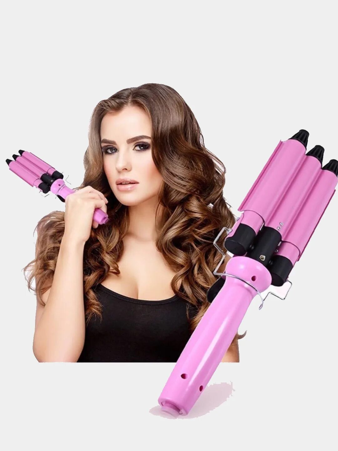 Babyliss-pro-curling-iron-2269tte. Для завивки волос волнами. Professional hairdressing плойка. Тройная плойка - gemei-triple wave. Тройная плойка поларис.