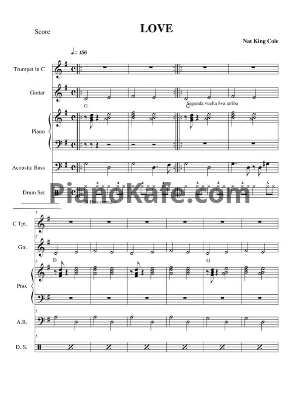 Песня king love. Smile Nat King Cole Ноты. Love Nat King Cole Ноты для трубы. Nat King Cole l-o-v-e Ноты. Love Nat King Cole Ноты