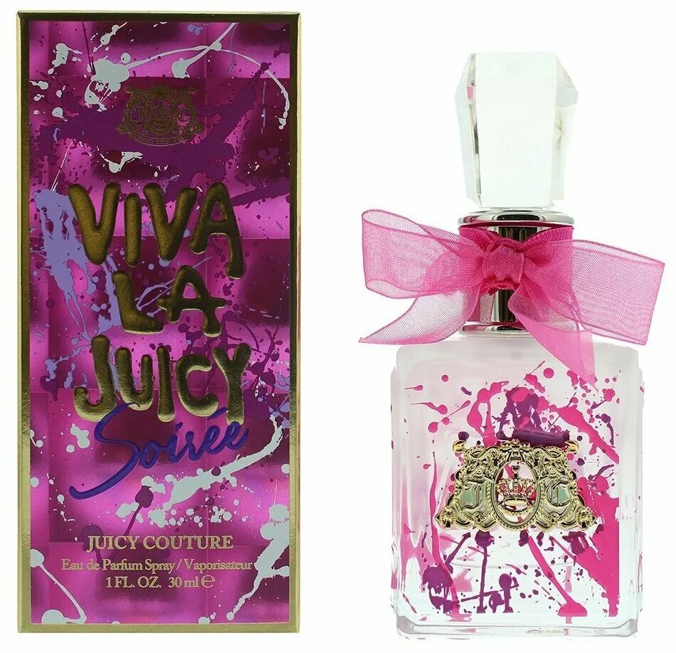 Juicy couture viva. Juicy Couture Viva la juicy 30 ml. Парфюмерная вода juicy Couture Viva la juicy. Viva la juicy soiree. Ай лав Джуси Кутюр духи.