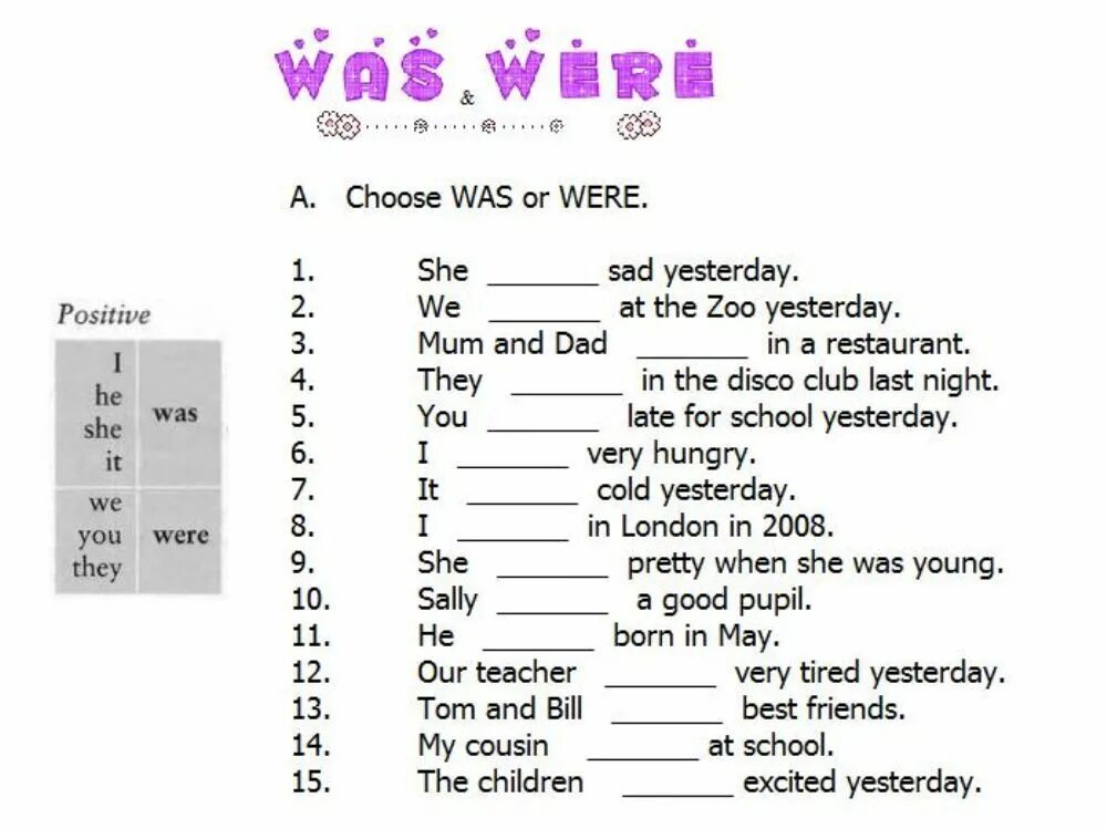 Past simple was were упражнения. Упражнения на was were 4 класс английский язык. Past simple задания was were. Was were упражнения 3 класс. Was were игра на английском
