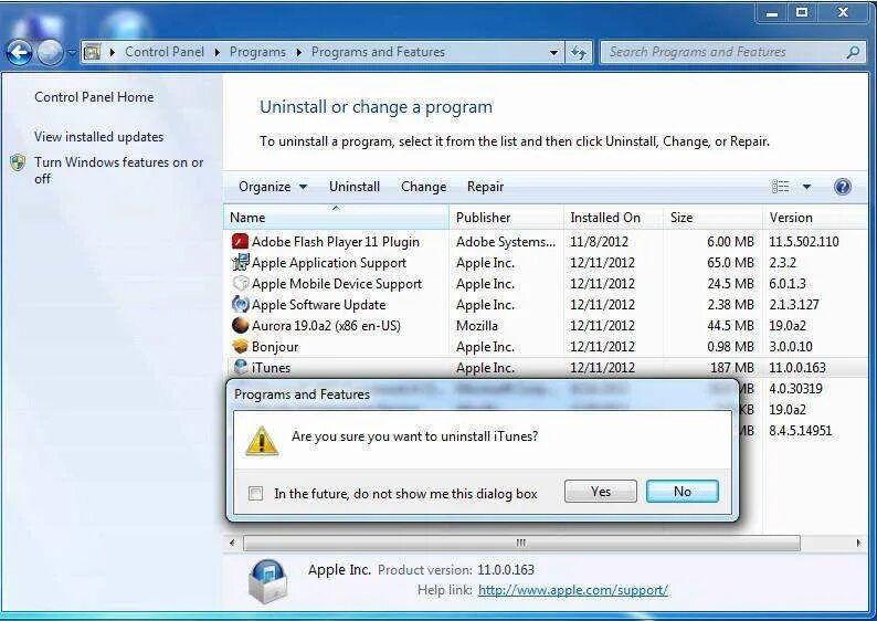 Cannot uninstall