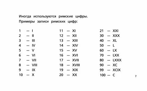 Римские цифры 5 класс математика
