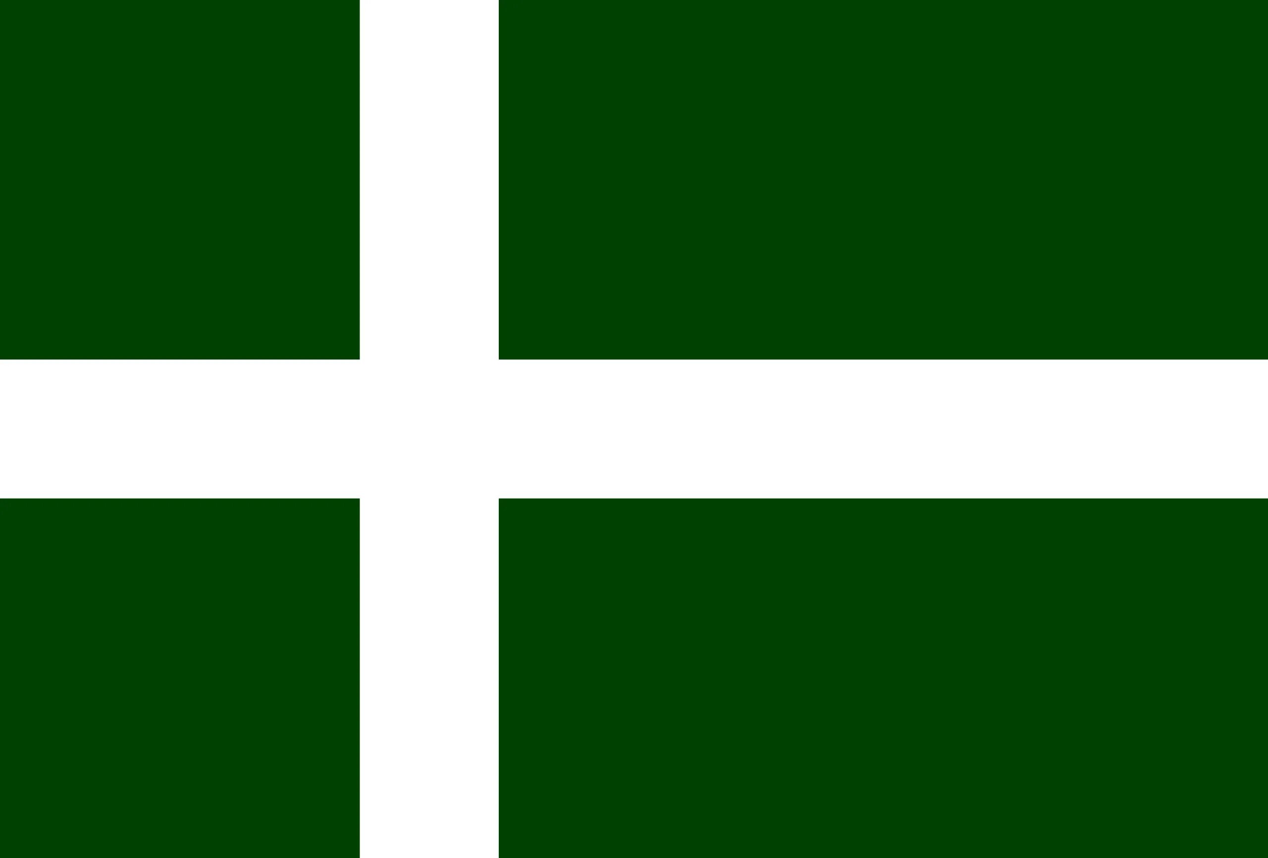 Зеленый флаг с крестом