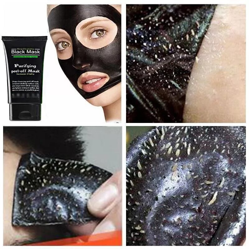 Эффективная маска от черных. Yazhi Black head jerked Bamboo Charcoal Mask 120g. Epik treid черная маска-пленка. Чёрная маска от чёрных точек. Маска чёрная эффект.