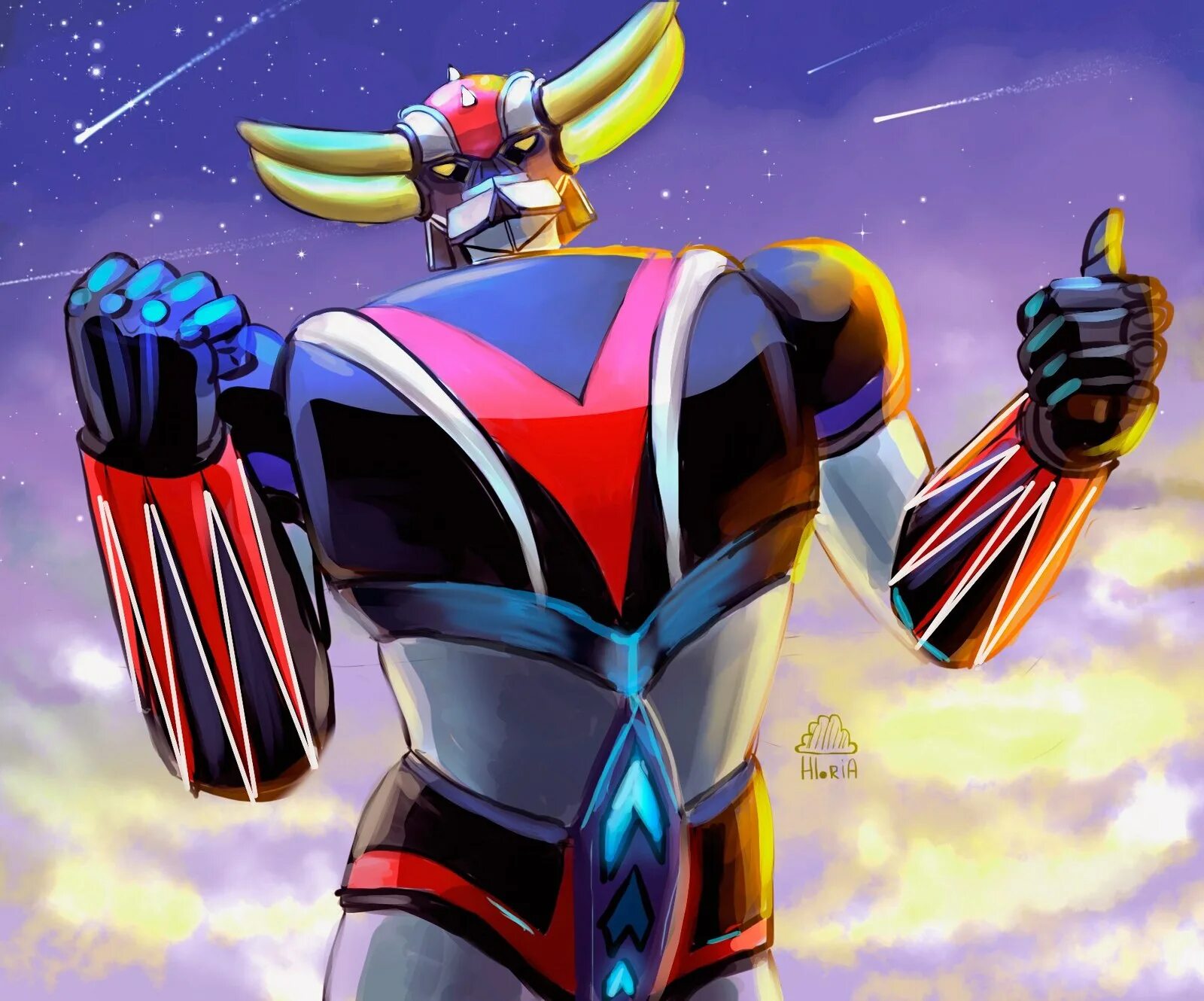 Grendizer. Дюк Флит Грендайзер. Грендайзер герои. Инопланетный робот Грендайзер.