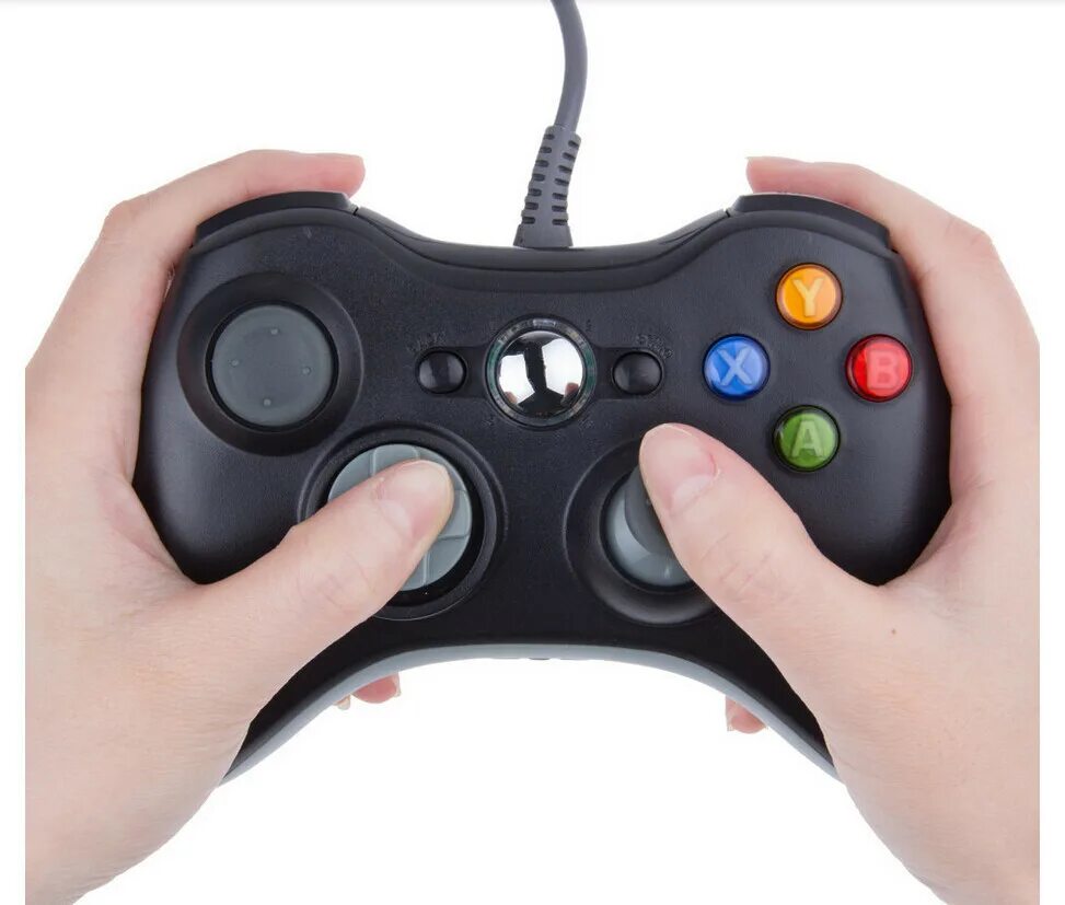 Купить проводной джойстик. Xbox 360 Gamepad. Геймпад проводной Controller Black (Xbox 360). Джойстик геймпад для xbox360. Проводной USB геймпад Xbox 360.