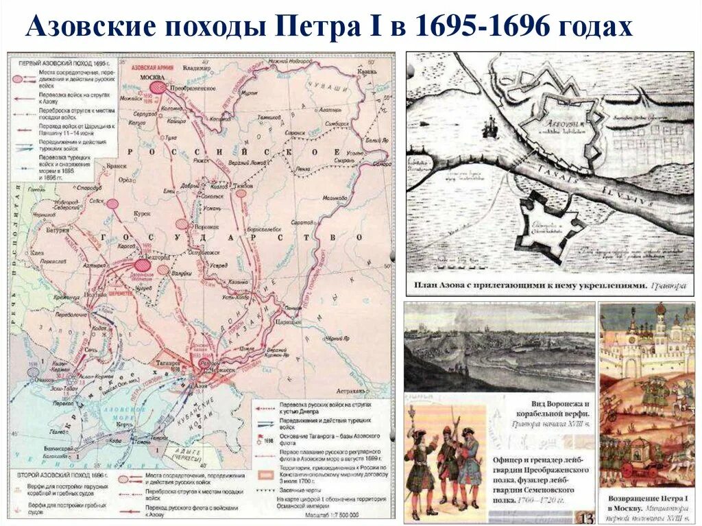 Карты походов петра 1. Походы Петра 1 1695-1696. Первый Азовский поход 1695 г.. Поход Петра 1 на Азов в 1695. Походы Петра 1 в 1695.