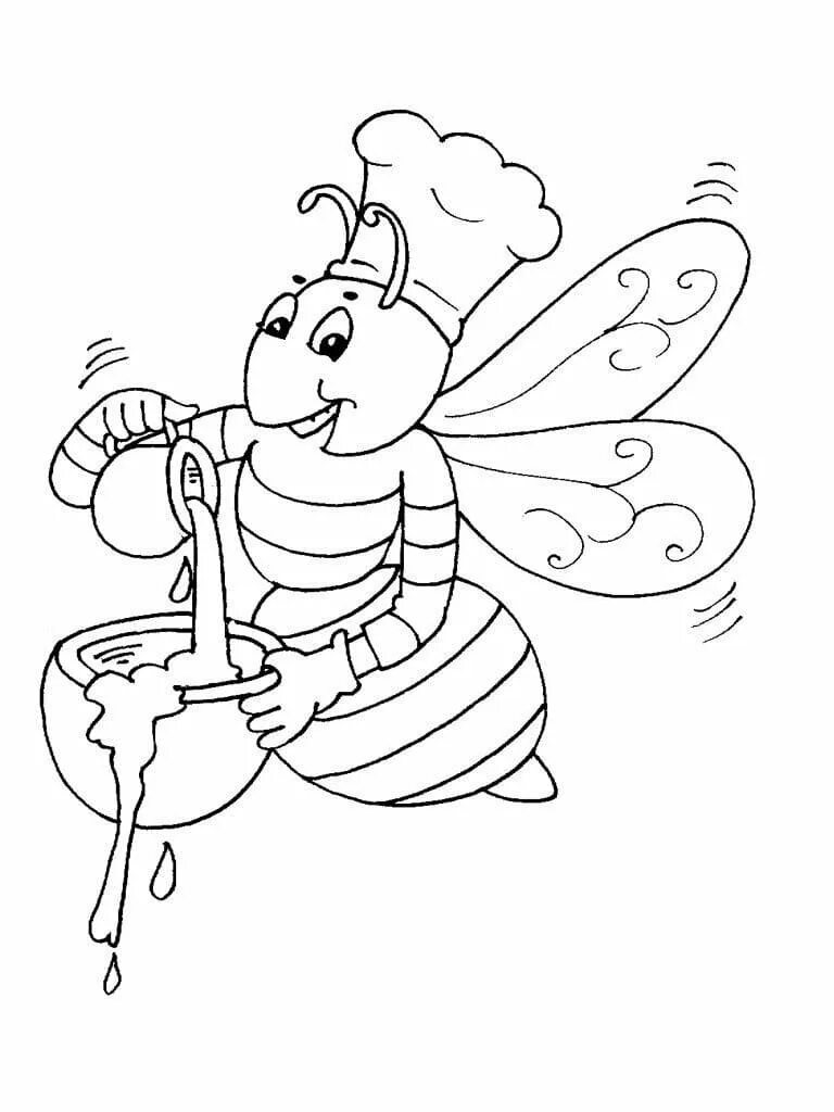 Пчела раскраска. Пчела раскраска для детей. Раскраска пчёлка для детей. Пчелка с медом раскраска. Раскраска пчела для детей