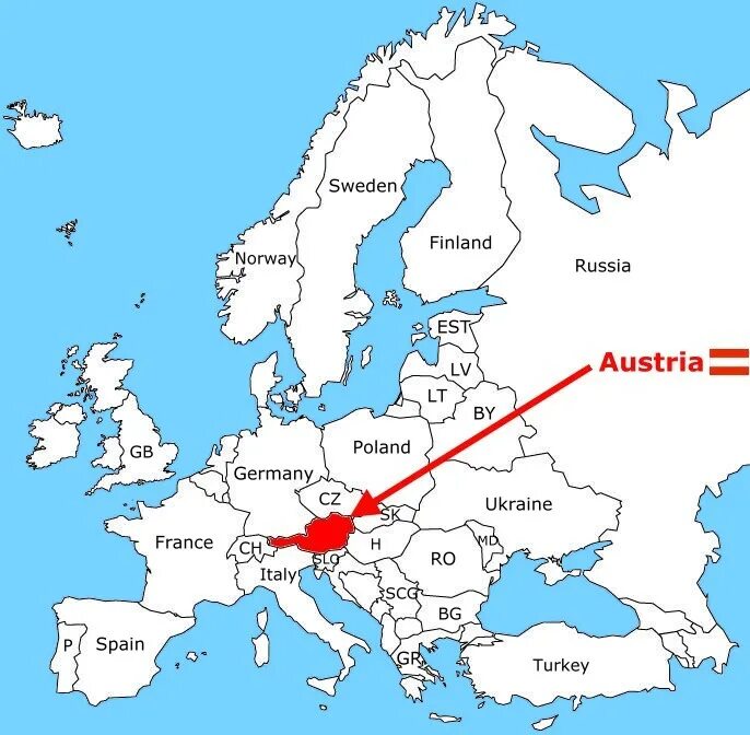 В европе находится само. Где расположена Австрия на карте. Где находится Австрия на карте. Расположение Австрии на карте.