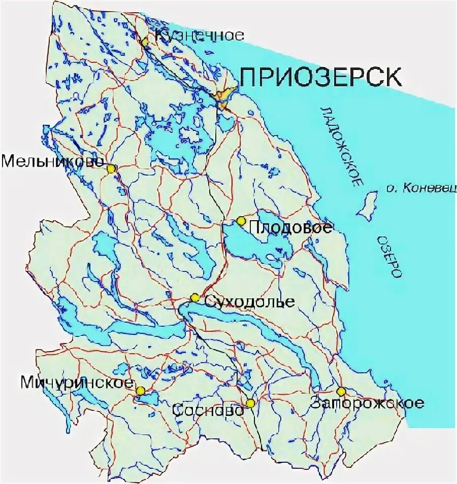 Карта озер приозерского района ленинградской области Карельский перешеек на карте ленинградской области фото