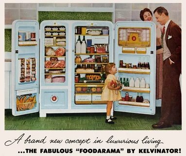 Kelvinator FOODARAMA ad, 1955 The Rolls Royce of Refrigera. Flickr