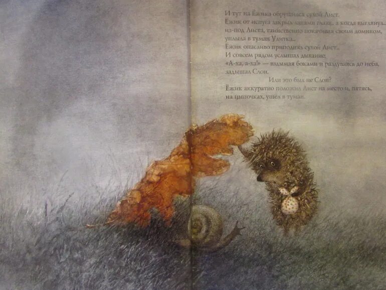 Ее искал ежик в тумане. Норштейн Ежик в тумане иллюстрации. Ежик в тумане книга картинки.
