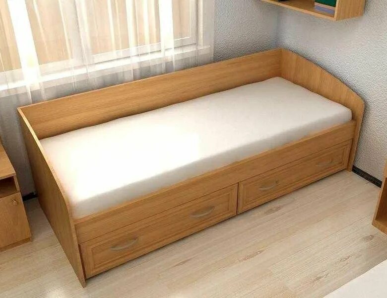 Кровать двуспальная c ящикам Мария ЛДСП (3764034) купить с доставкой по доступно