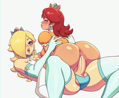 Princess Daisy. futa on female. full-package futa. futa stockings. mario po...