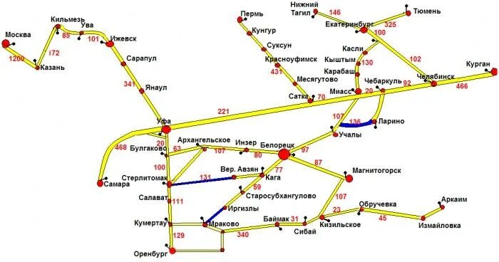 где едет автобус город янаул
