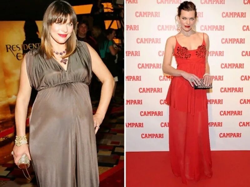 Сильно поправилась после. Милла Йовович до и после похудения. Милла Йовович после беременности.